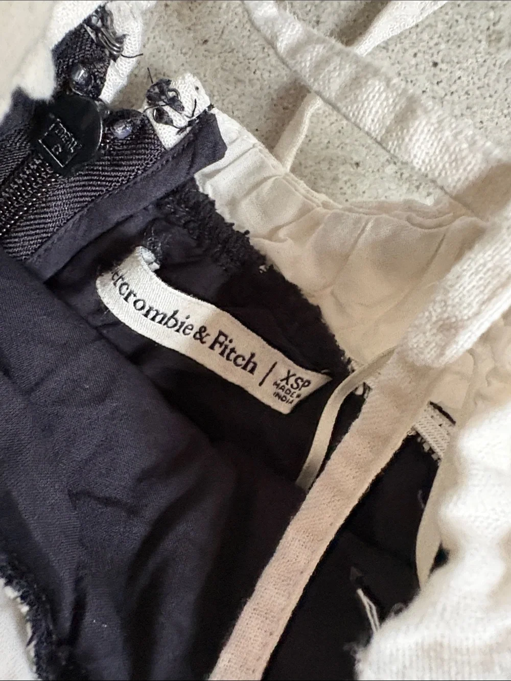 Abercrombie & Fitch black and white color block maxi dress